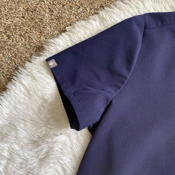 Figs Technical Collection Scrub Top Blue Vneck Womens Size XS - Picture 5 of 7